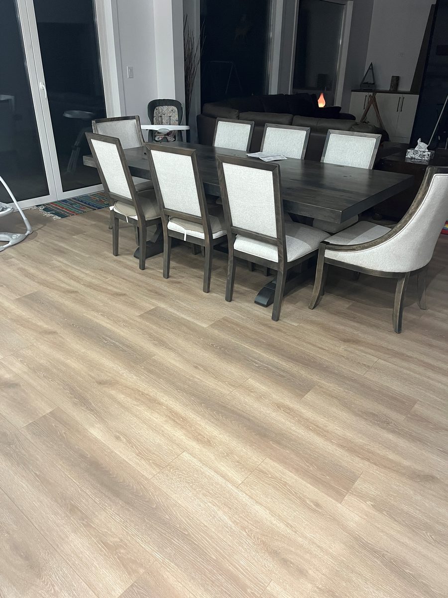 European Oak Natural in a dining room