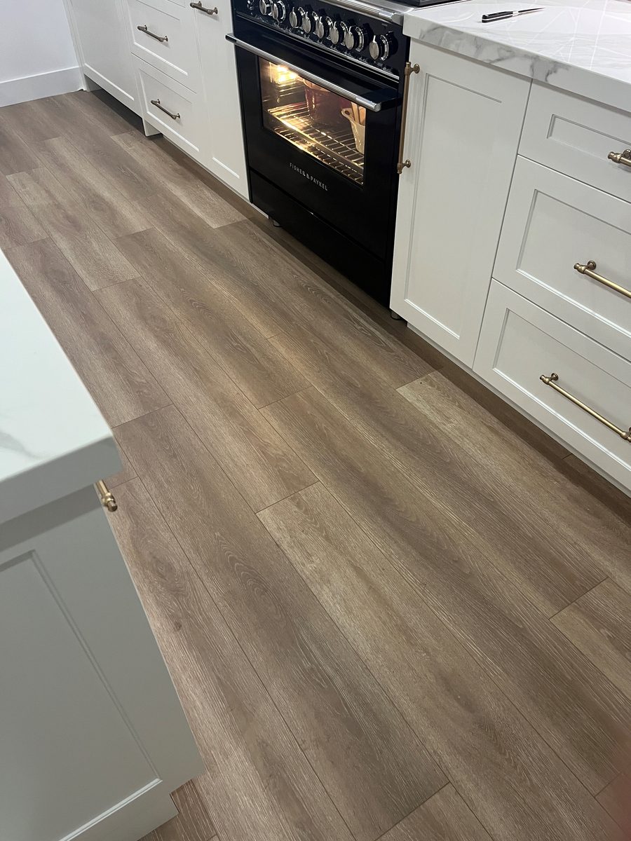European Oak flooring in a modern kitchen